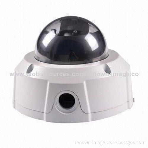 IR Dome Camera with Vandal- and Water-resistant Functions, Maximum IR Distance of 50m